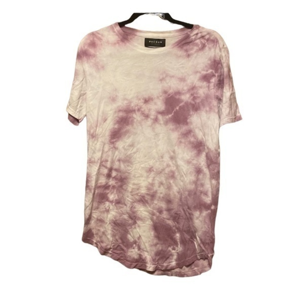 Pacsun Women’s Small Tie Dye Longline Top Pink Purple Short Sleeve